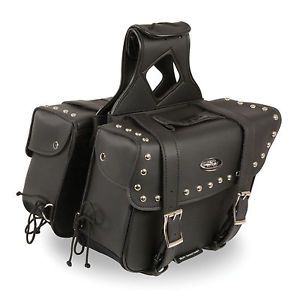 12&#034; w x 9&#034; h motorcycle waterproof studded saddlebags for kawasaki - ksa7