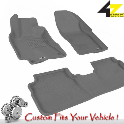 3d fits 2009-2013 toyota corolla g3ac39134 gray carpet front and rear car parts