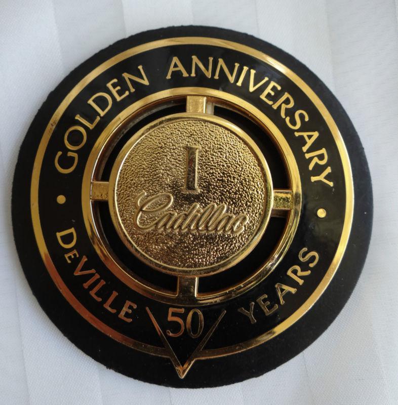 Golden anniversary cadillac emblem - 50 years - deville - mint condition