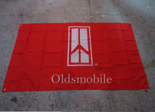 New oldsmobile flag  banner racing 3 ft x 5 ft free  shipping mp