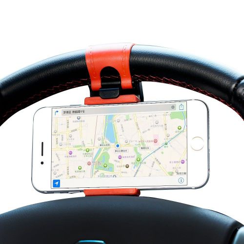 Universal car steering wheel mount car cell mobile phone holder stand for iphone