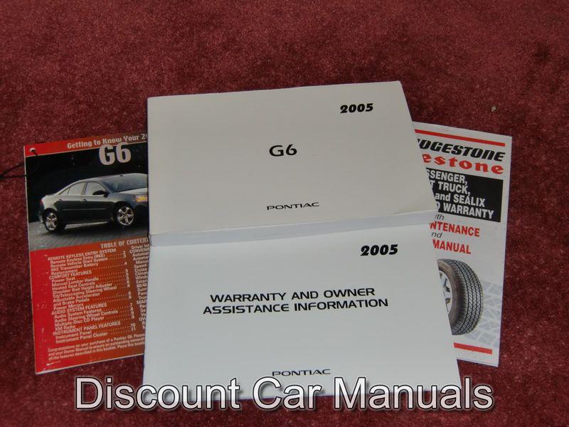 ★★ 2005 pontiac g6 owners manual portfolio 05!! ★★