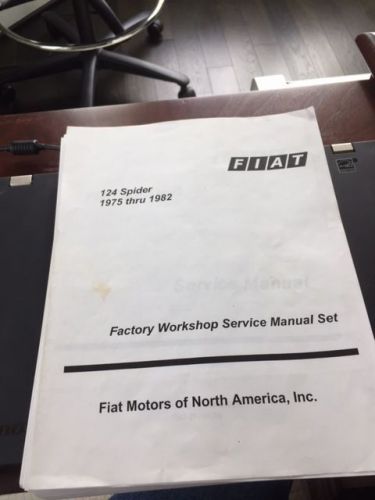 Fiat 124 spider 2000 1975-1982 factory workshop manual reprint