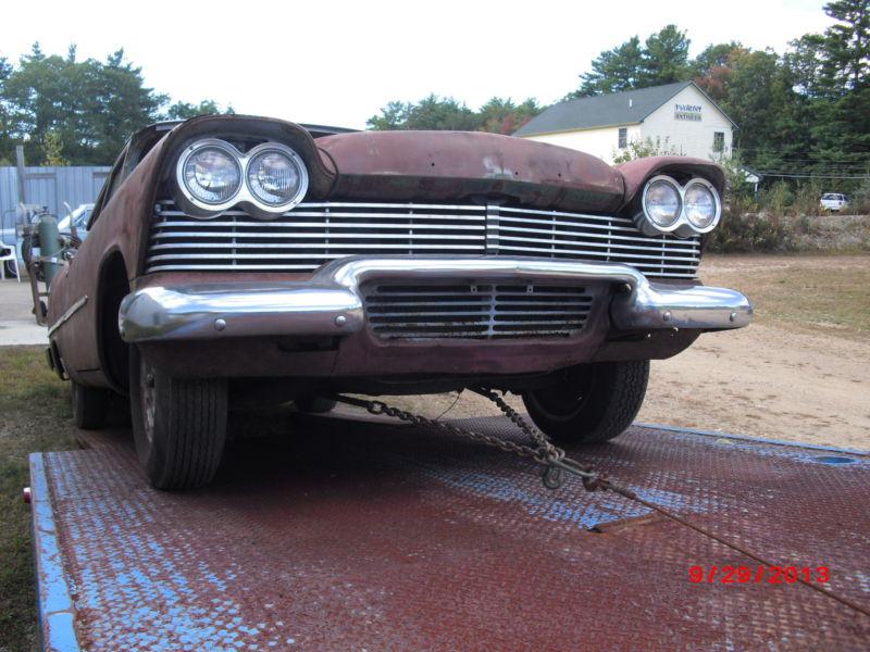1957,1958 plymouth,mopar,belvedere,fury,savoy,suburban,front bumper nice used