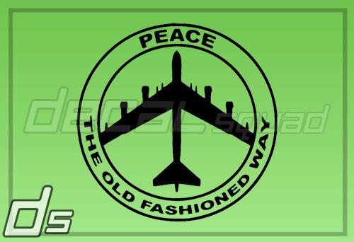 Peace the old fashioned way 5" vinyl decal truck car window sticker bombs b2