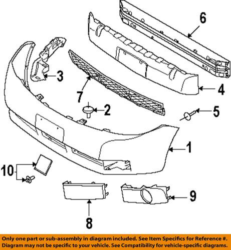 Ford oem 8s4z15266ab front bumper-hole cover