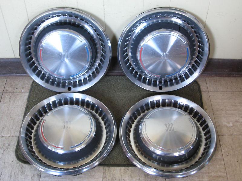 1970 chrysler 300 hub caps 15" set of 4 wheel covers