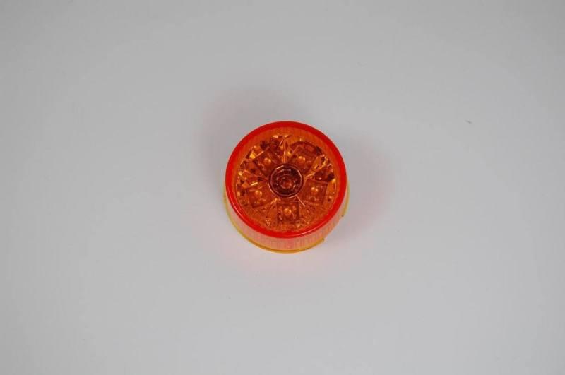 Led s,t,t and clearance lights 2" round 5 square led & 1 lamp(amber/amber)