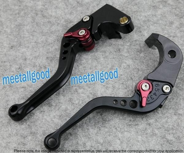Short brake clutch levers suzuki 06-10 gsxr 600 750 & 05-06 gsxr 1000 black&red