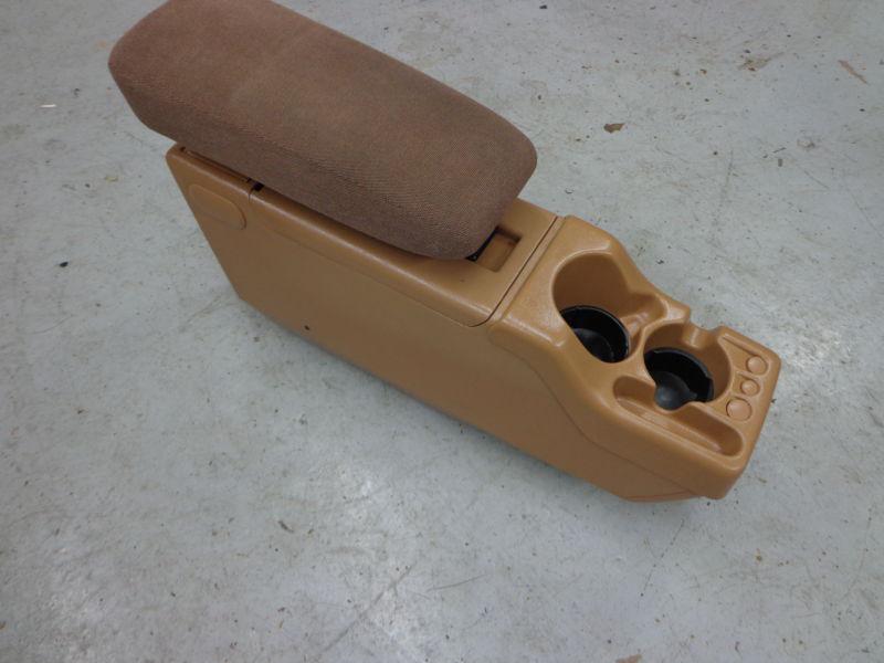 Ford 91-01 explorer tan brown center console lid arm rest cup holder