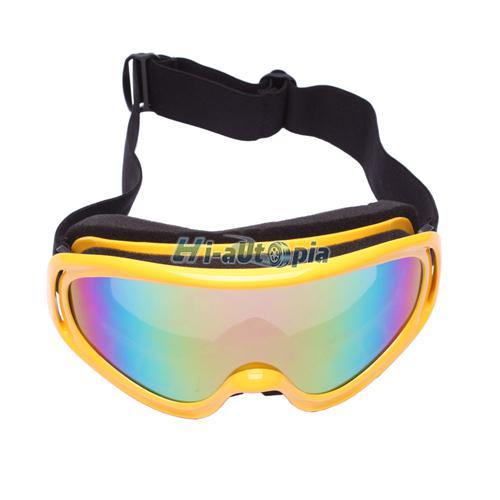 New windproof motorcross motorcycle goggles colorful lens glasses yellow 1206