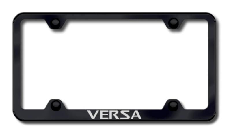 Nissan versa wide body laser etched license plate frame-black made in usa genui
