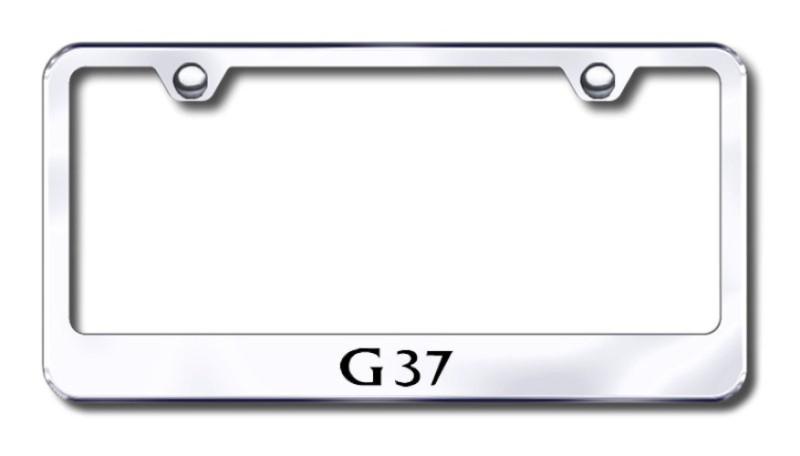 Infiniti g37  engraved chrome license plate frame -metal made in usa genuine
