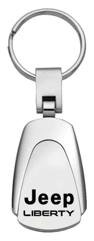 Chrysler liberty chrome tearddrop keychain / key fob engraved in usa genuine