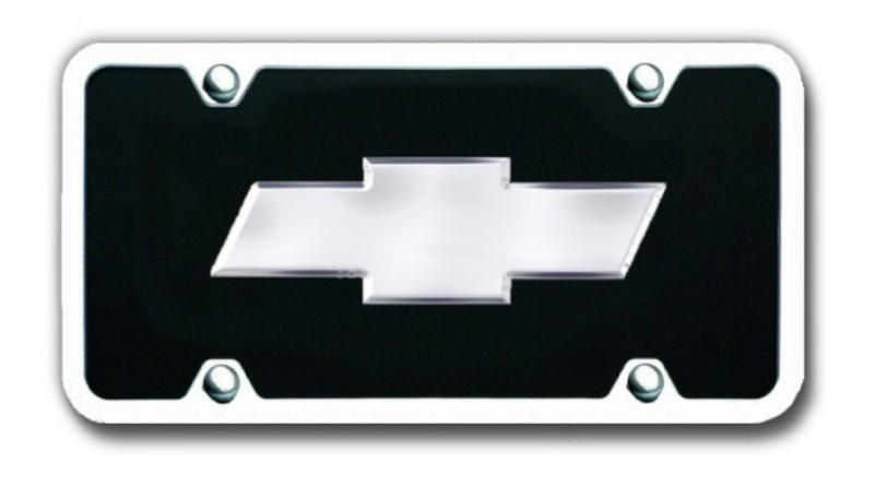 Gm chevrolet (new logo) chrome on black acrylic kit made in usa genuine
