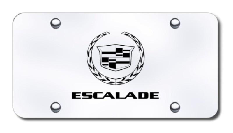 Cadillac escalade laser etched brushed stainless license plate made in usa genu
