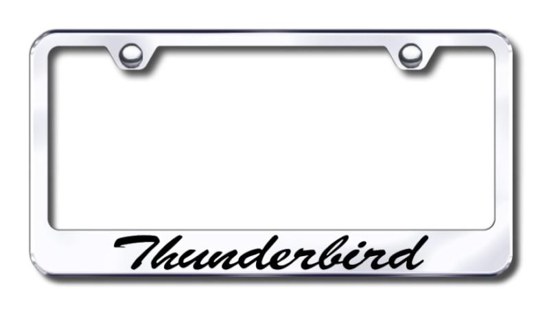 Ford thunderbird script engr. chrome license plate frame lfs.thu.ec made in usa
