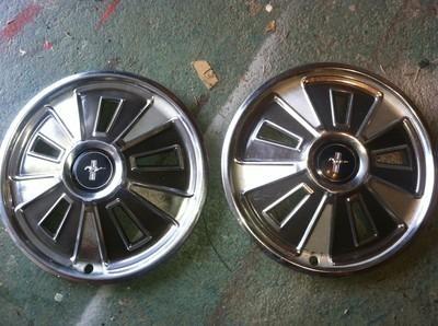 Pair of 64-66 ford mustang 14" hubcaps