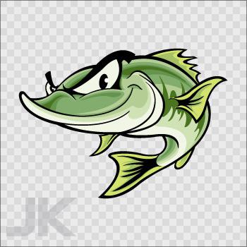 Decal stickers fish fresh water smart l 0500 xf992