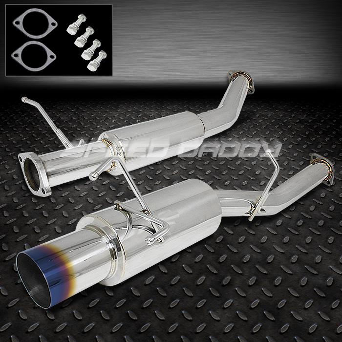 4"muffler burnt tip catback/cat back exhaust 89-94 nissan 240sx silvia s13 ka/sr