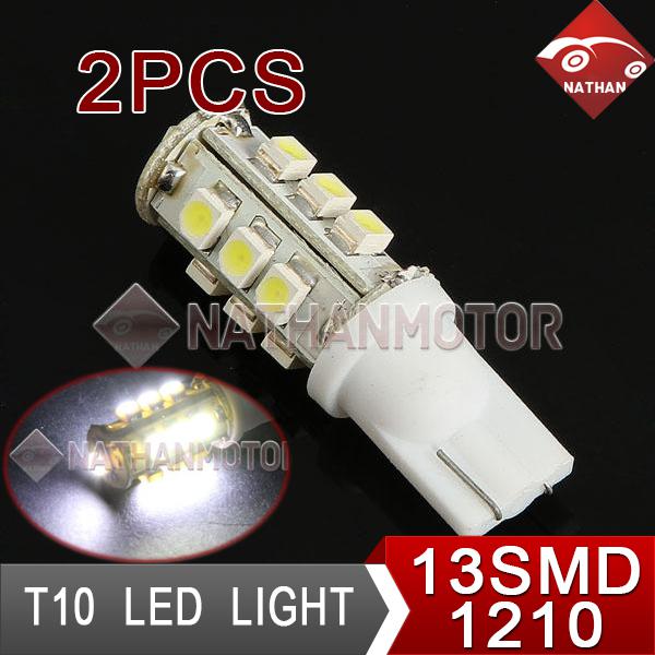 2x white smd 1210 13 led reading light wedge tail backup door lamp bulb car new