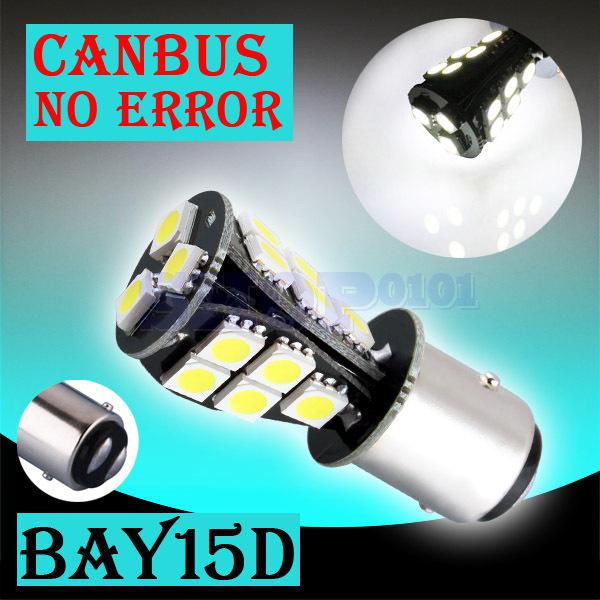 1157 bay15d 18 smd pure white canbus error free signal p21/5w led light bulb