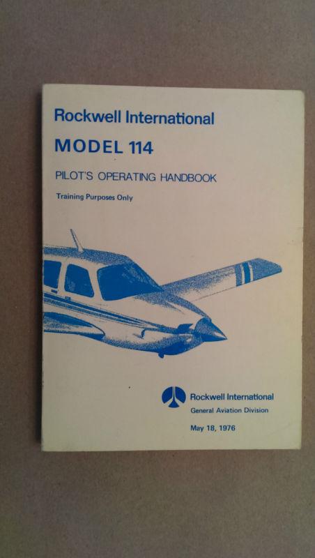 Rockwell international model 114 pilot operating handbook