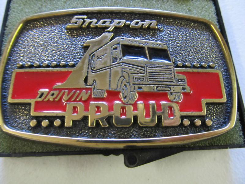 Vintage snap on tools - 1989 ssx-1313  drivin proud belt buckle made in usa