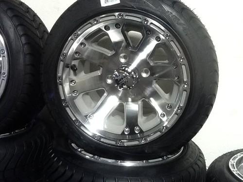 Golf cart wheel and tire combo 12 in. set of 4  cool! diamond wheel wow!