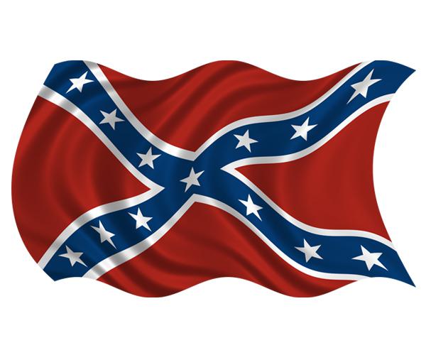 Rebel waving flag decal 5"x3" confederate civil war southern sticker (lh) zu1