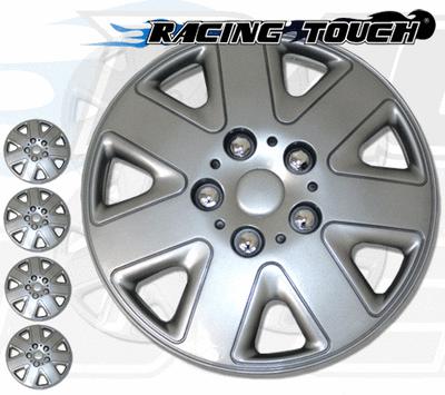 4pcs set 15" inches metallic silver hubcaps wheel cover rim skin hub cap #026