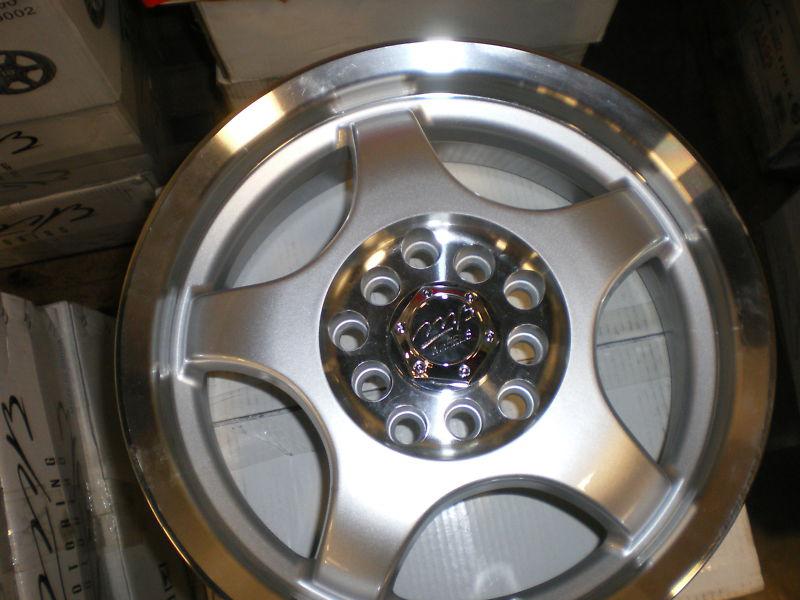 Mb 5x wheels 14x5.5 5-100/114.3 (+35) silver fits most imports 