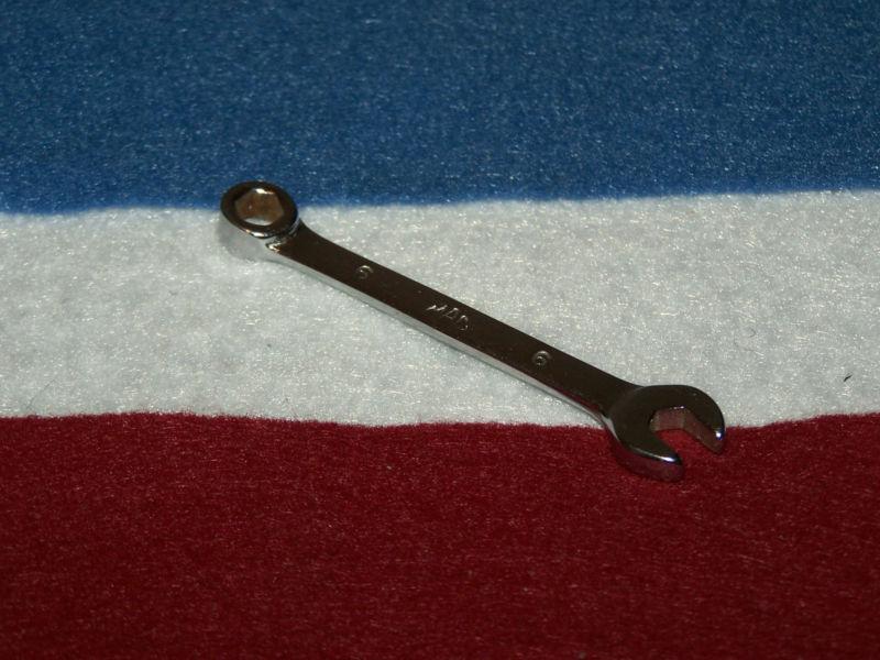 Mac tools 6mm chrome combination wrench 3" long 6 point metric m6ch nice