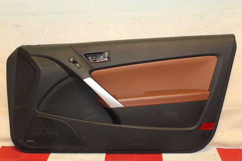 09-12 genisis coupe right front interior door trim panel passenger black brown
