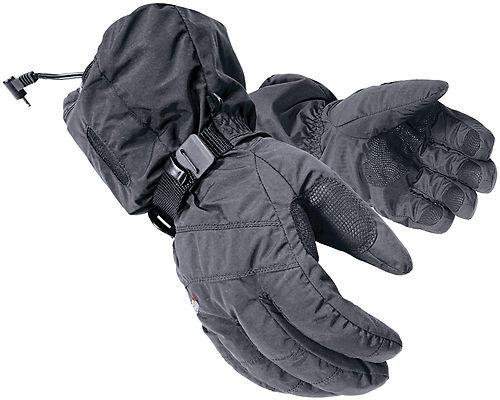 Mobile warming textile heated motorcycle gloves black size large