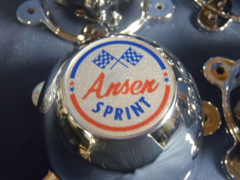 Find ANSEN SPRINT CHROME MAG WHEEL CENTER CAPS SET CHEVY GM FORD GASSER