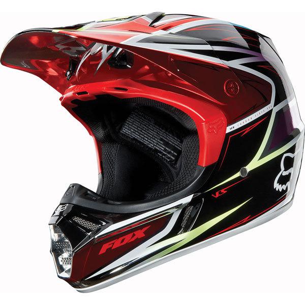 Red/black m fox racing v3 race helmet 2013 model