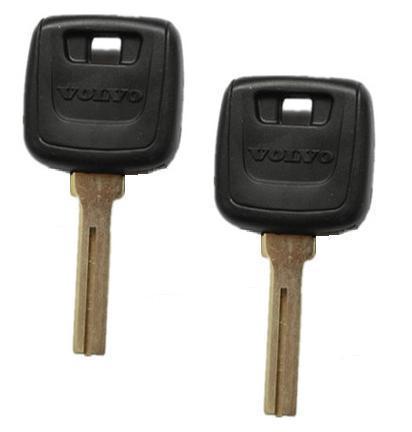 2x original volvo four track replacement key for c70 s70 xc90 850 960