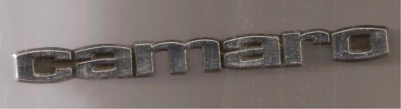 Vintage metal camaro fender emblem