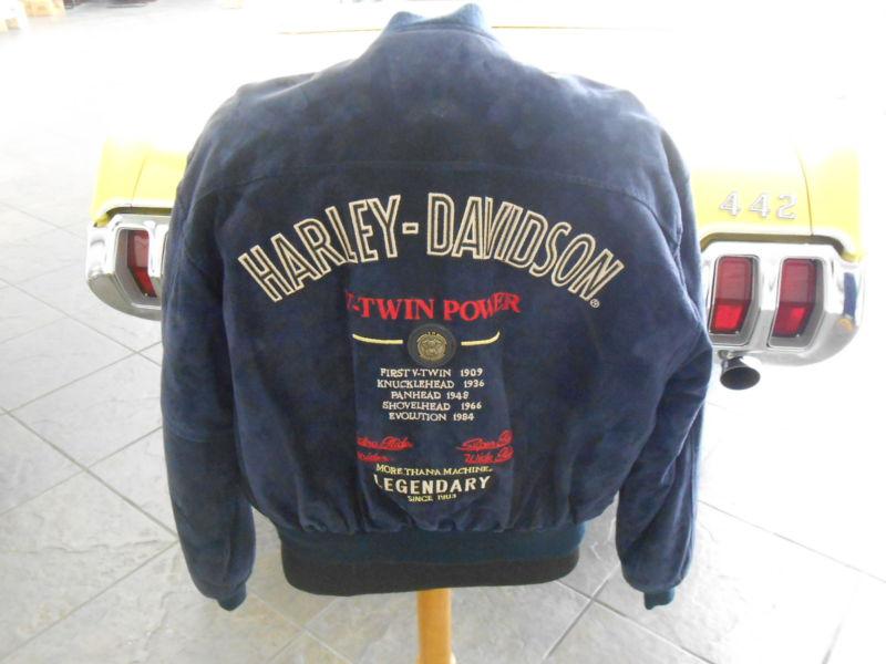 Vintage men's harley davidson suede jacket