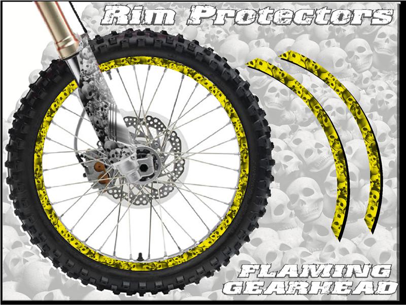 12 & 14 inch dirtbike rim protectors 12" wheel decals dirt bike tape graphics fy