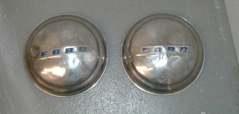 Viintage set of 2 ford dog dish hub cap 1940's or 1950's