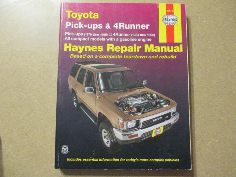 Haynes toyota pickup truck 4runner repair & service manual 1979-1995