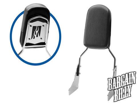 Honda shadow ace 1100 / tourer / sabre flame backrest sissy bar leather pad