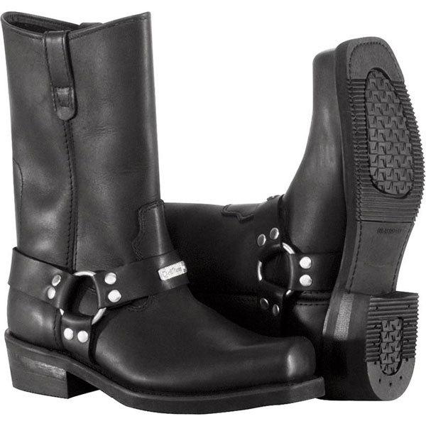 Black 12 river road square toe harness boot