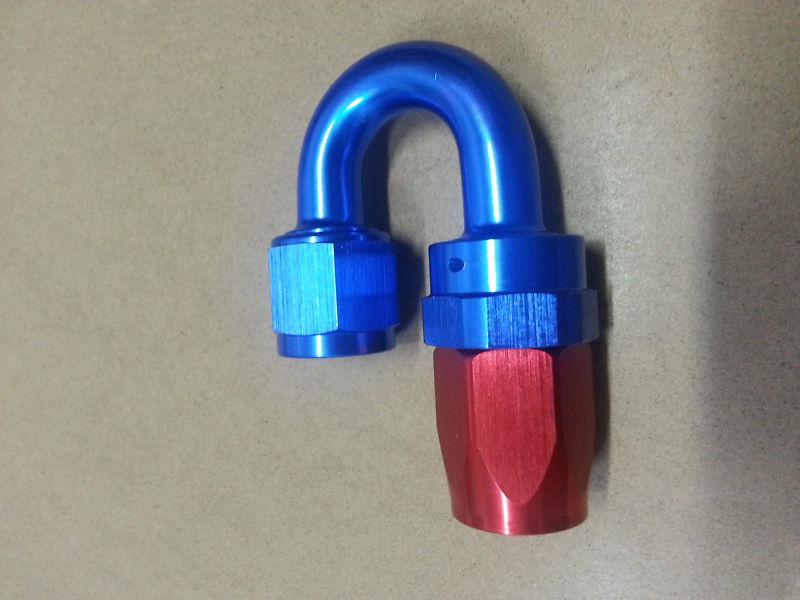 -10 an 180 degree, 180*  hose end fitting for stainless steel/nylon 