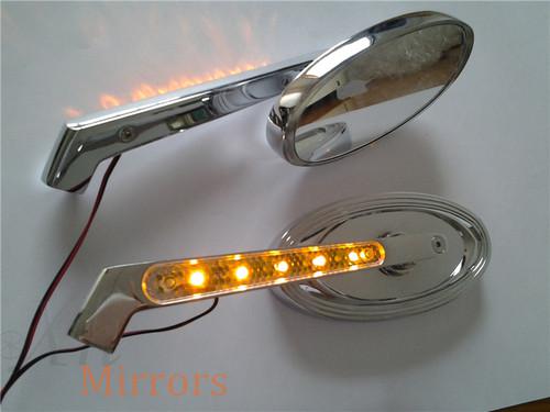 Motorcycle led turn signal oval mirrors fit for suzuki gsxr600 750 1000 1100 chr