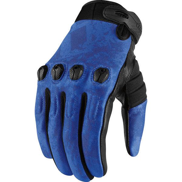 Blue m icon sub etched glove