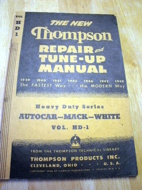  vol. hd1  autocar mack white 39-48  thompson repair manual