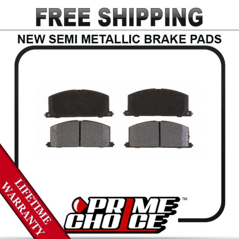 Front semi metallic disc brake pad kit full set with lifetime warranty